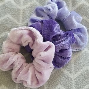 Lavenders velvet scrunchie set of 3